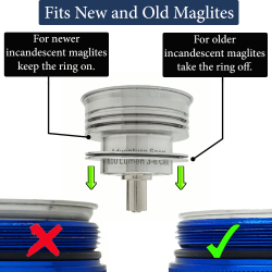 1100 lumen FireFly 3-6 D and C Cell LED Conversion for Maglite, Luminus SFT-40 Emitter