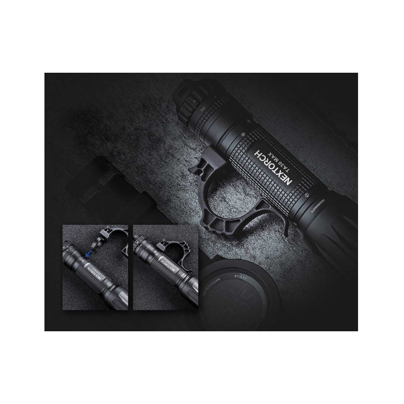 NEXTORCH TA30C One-step Strobe Tactical Flashlight +Plus+ FR-1 Tactical  Flashlight Ring