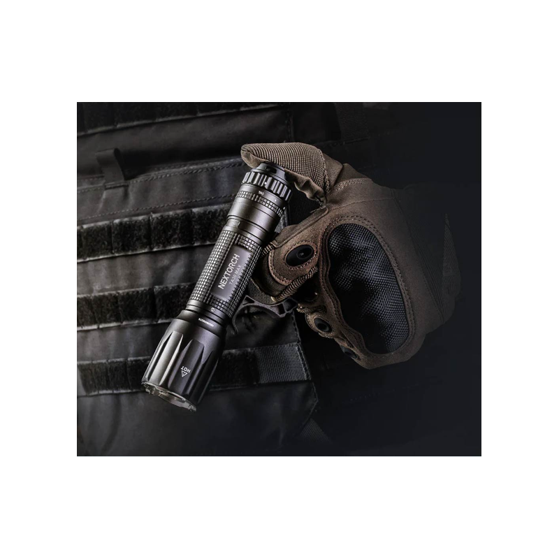 NexTorch TA30C Tactical Flashlight One-Step w/ Ceramic Strike Tips Tempered  Lens