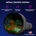 Convoy L21B-X4 365nm UV Flashlight with ZWB2 Filter By Lumencraft - Long Range, - Enhanced LED Chip - Blacklight Flashlight