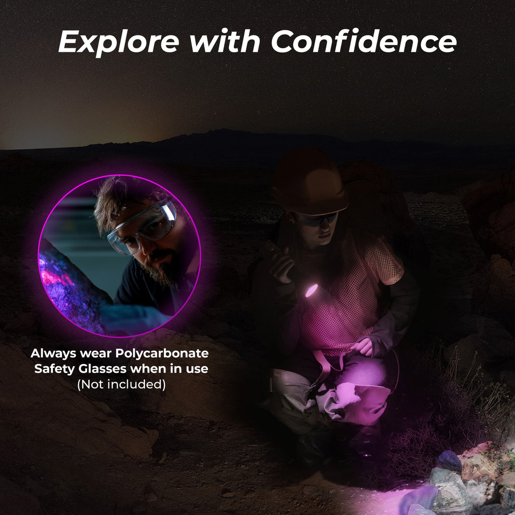 Convoy L21B-X4 365nm UV Flashlight with ZWB2 Filter By Lumencraft - Long Range, - Enhanced LED Chip - Blacklight Flashlight