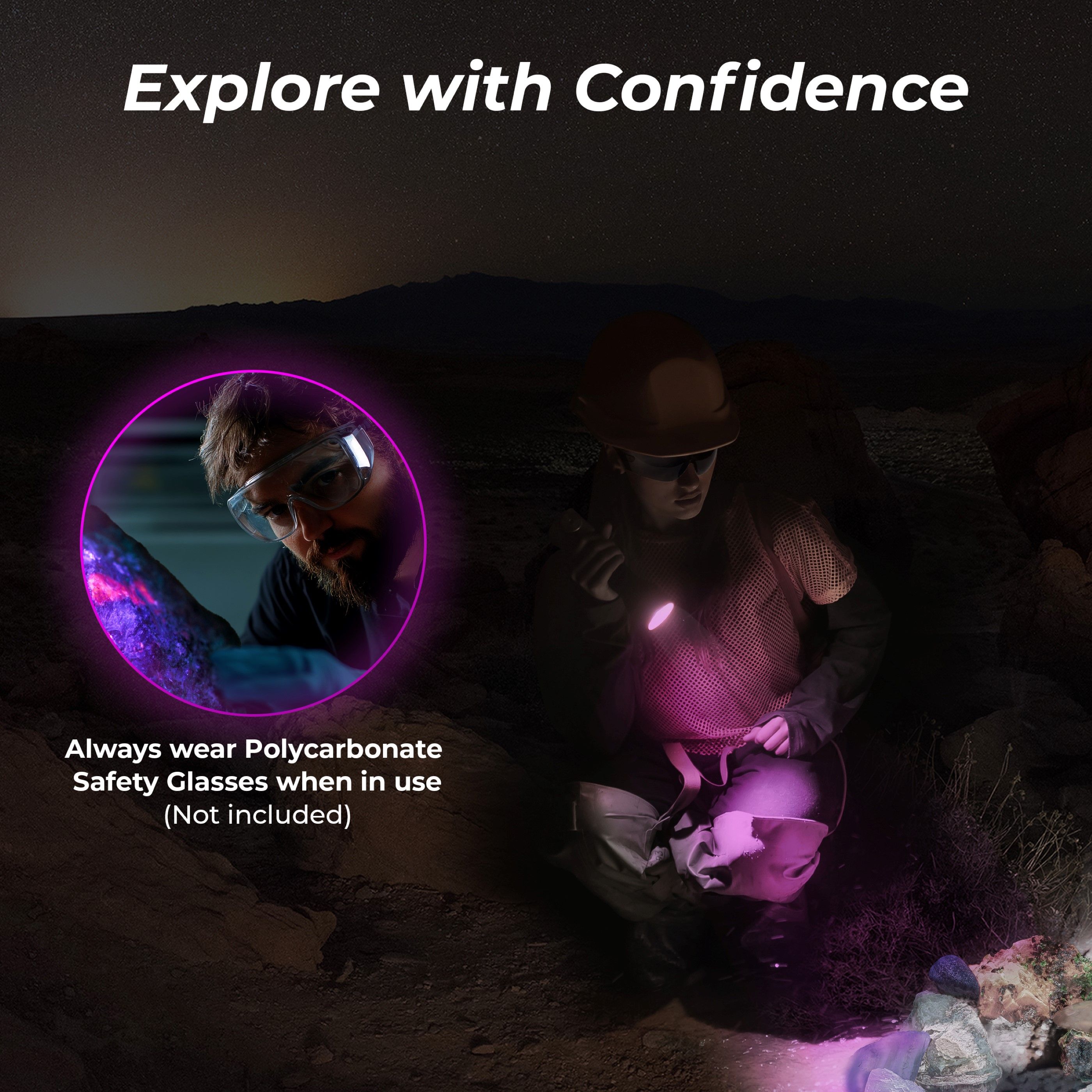 Convoy L21B-X4 365nm UV Flashlight with ZWB2 Filter By Lumencraft - Long Range, - Enhanced LED Chip - Blacklight Flashlight
