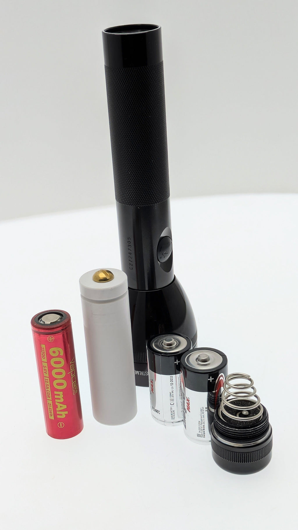 1x 21700 to 2C Body Sleeve for C Maglite