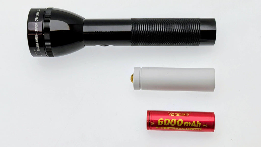 1x 21700 to 2C Body Sleeve for C Maglite