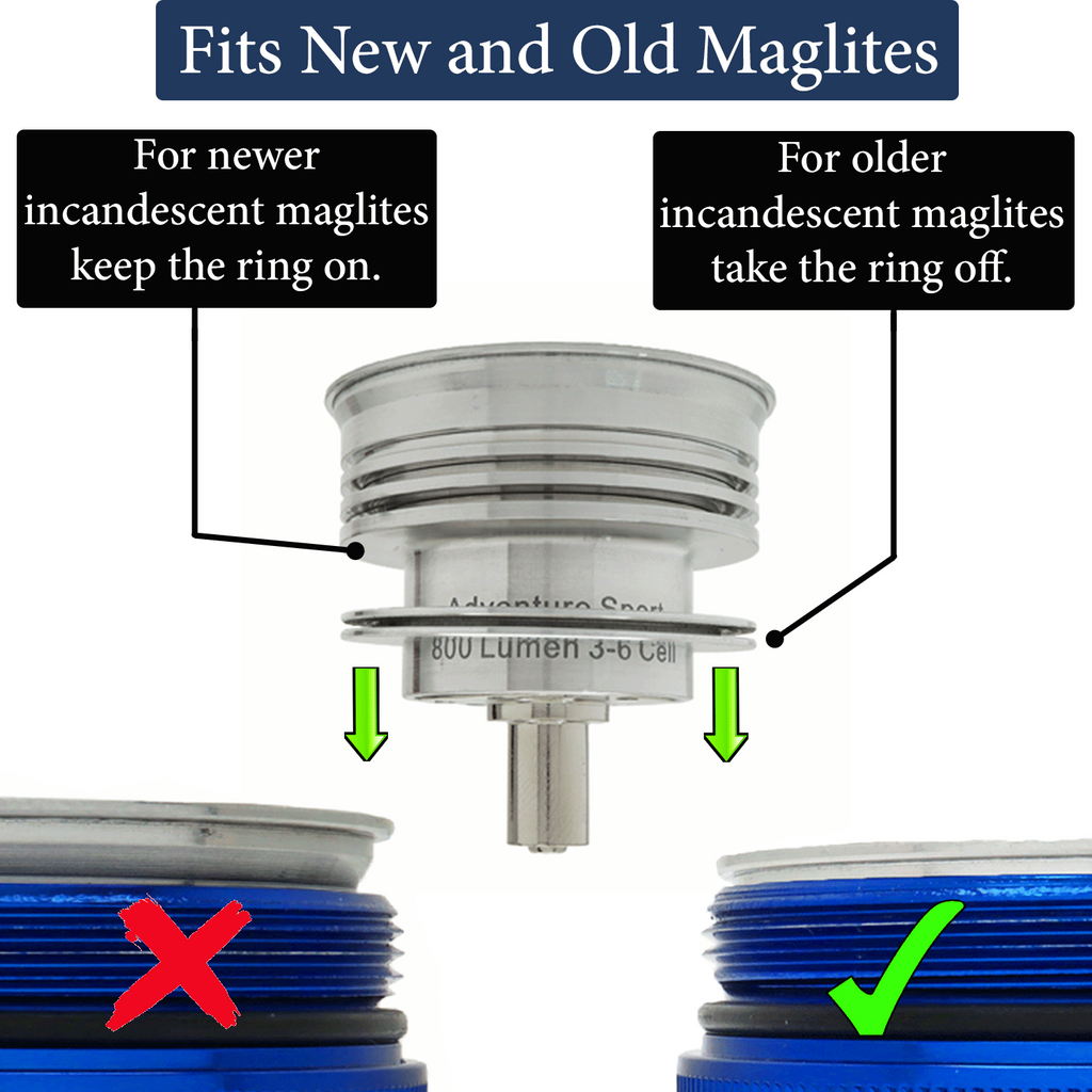 1100 lumen FireFly 3-6 D and C Cell LED Conversion for Maglite, Luminus SFT-40 Emitter