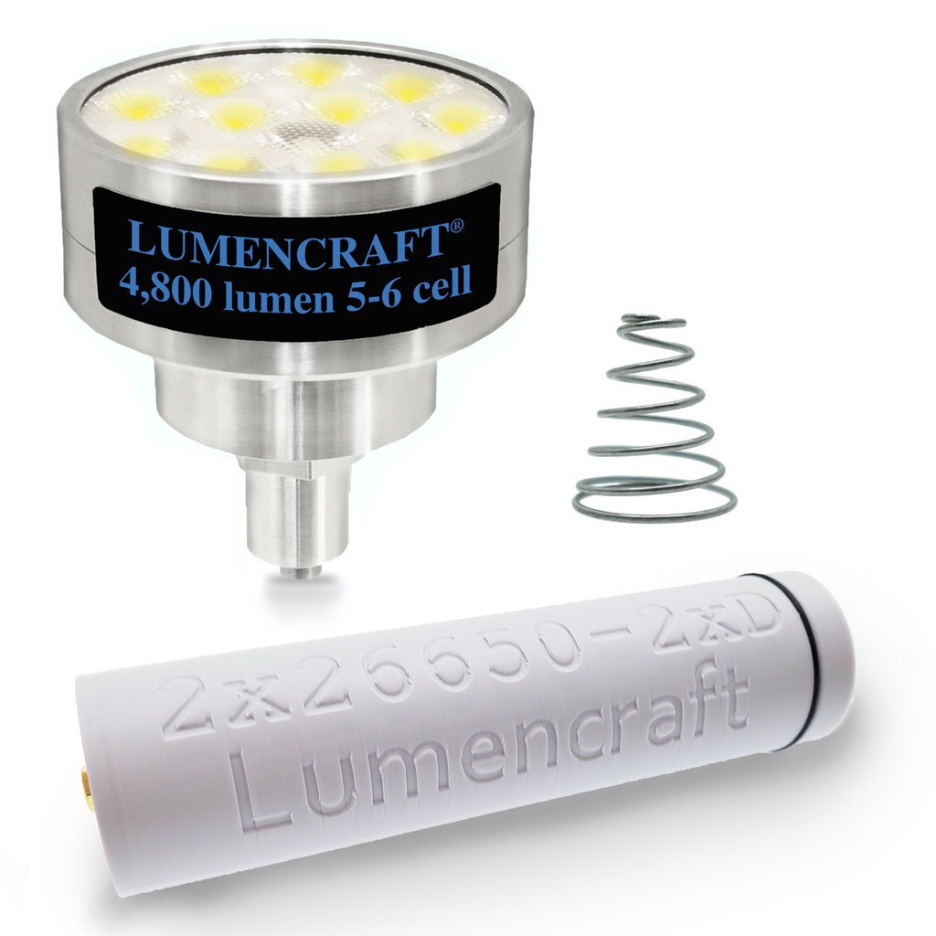 4,800 Lumen LED KIT for 2 D Maglite | Ultra-High Power 12x LED Conversion Kit with Body Sleeve