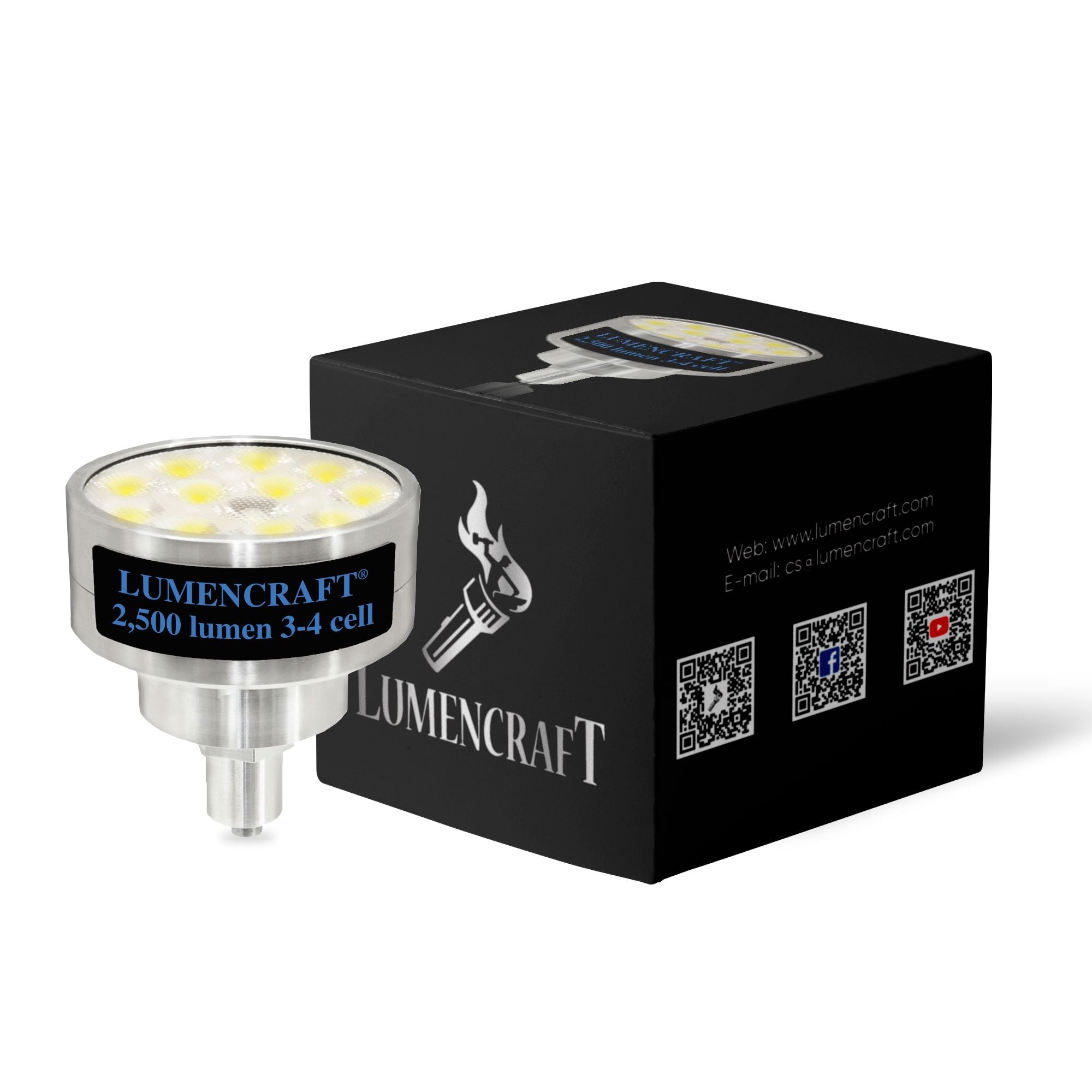 2,500 Lumen LED for 3-4 D Maglite Flashlight | Ultra-High Power 12x LED Conversion