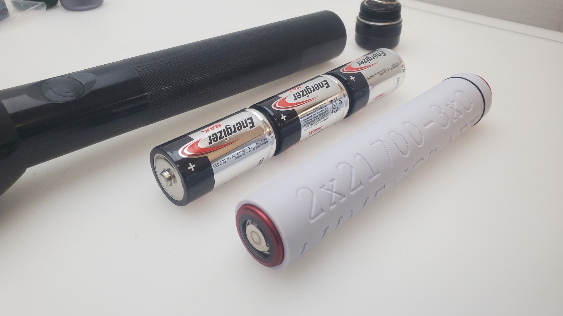 2x 21700 to 3C Cell Battery Sleeve for Maglite