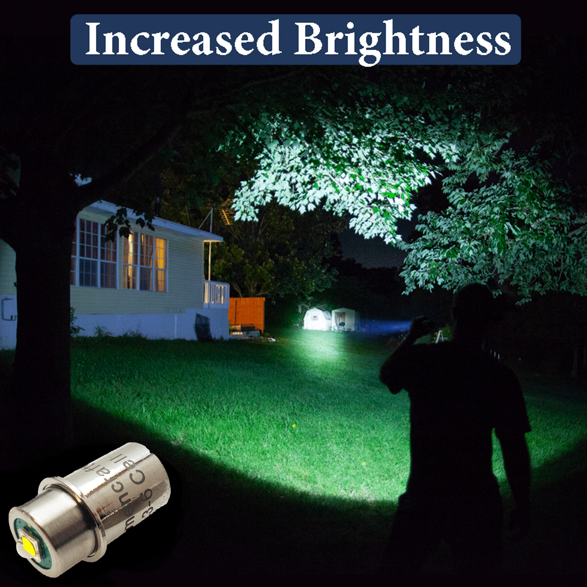 550 Lumen Firefly 3-6 cell, LED Conversion for Maglite, Luminus SST20 (3-Mode)