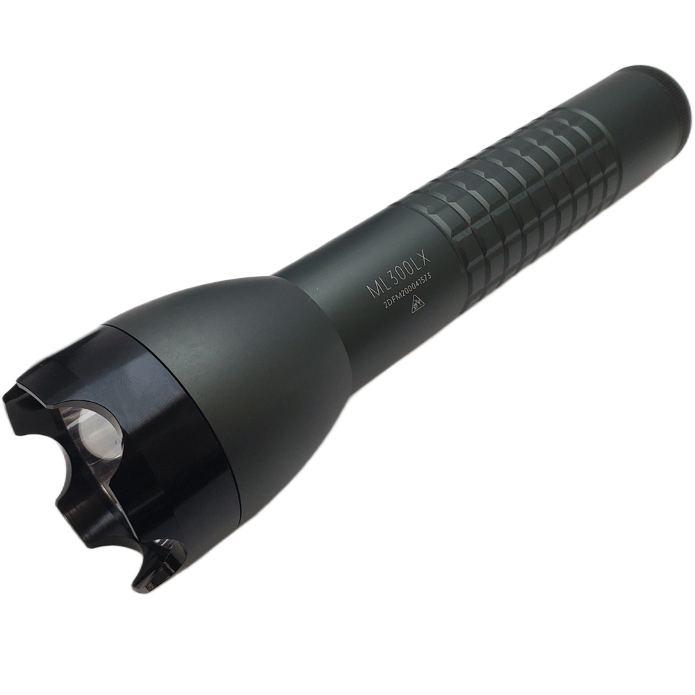 [C/D-Cell]Tactical Crenellated Strike Bezel for Maglite: Fits D-Cell, C-Cell & ML300L, ML300LX